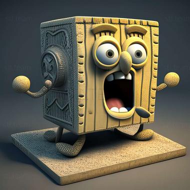 3D model SpongeBob SquarePants Lights Camera Pants game (STL)